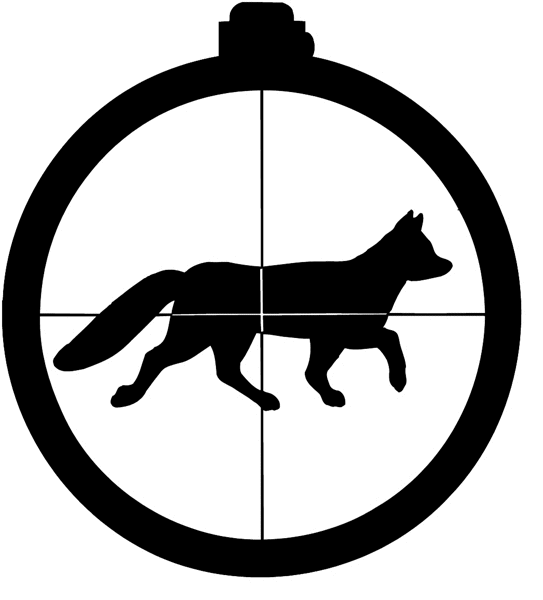 Wolf in sights vinyl sticker. Customize on line. Hunting 054-0089